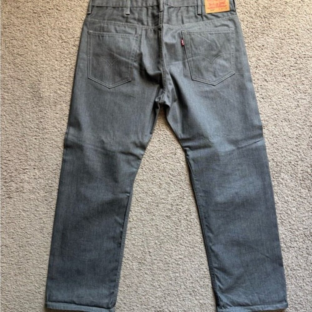 Levis Mens Straight Fit Jeans in Charcoal